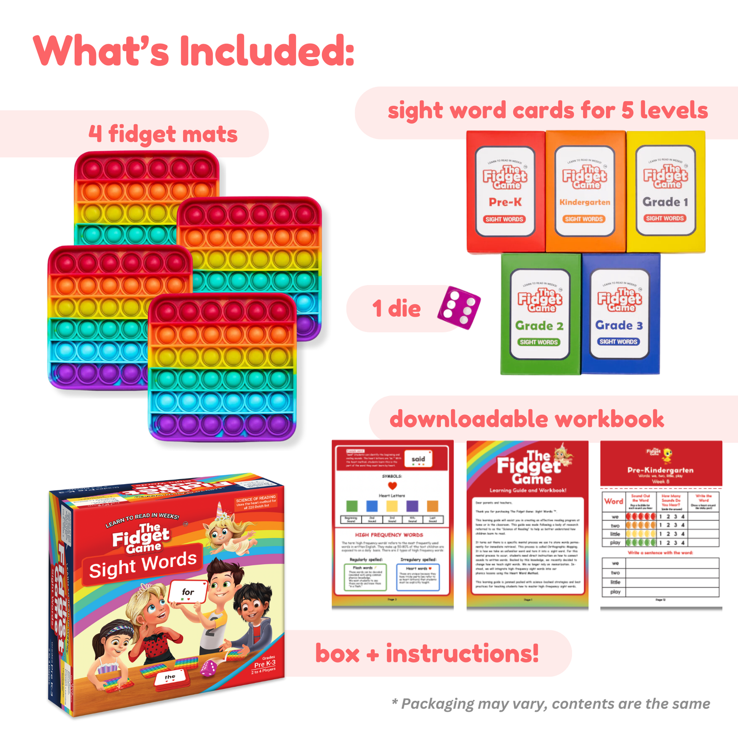 The Fidget Game: Sight Words Edition The Fidget Games