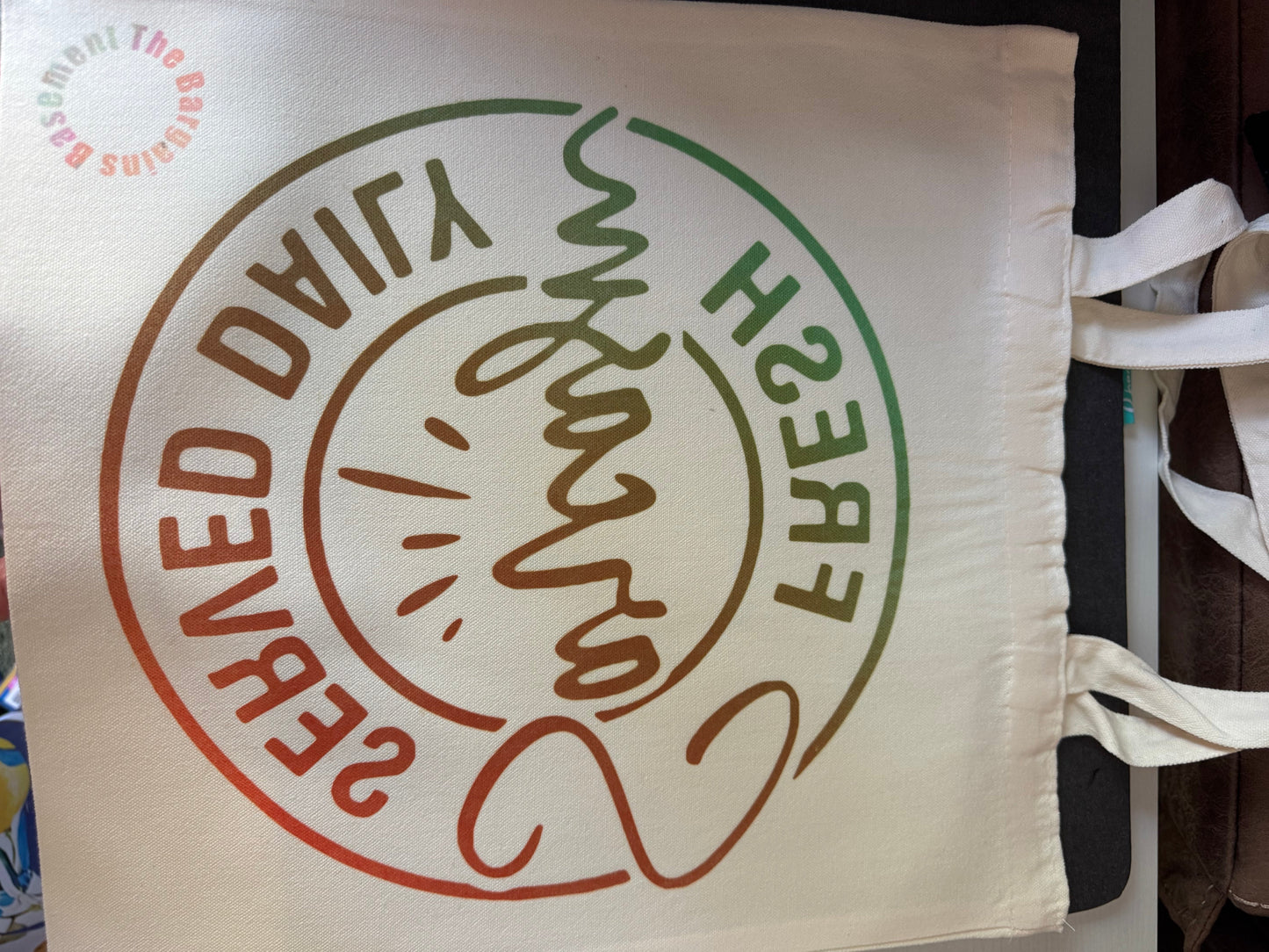 Fresh Sarcasm Served Daily – Handmade Canvas Tote Bag The Bargains Basement