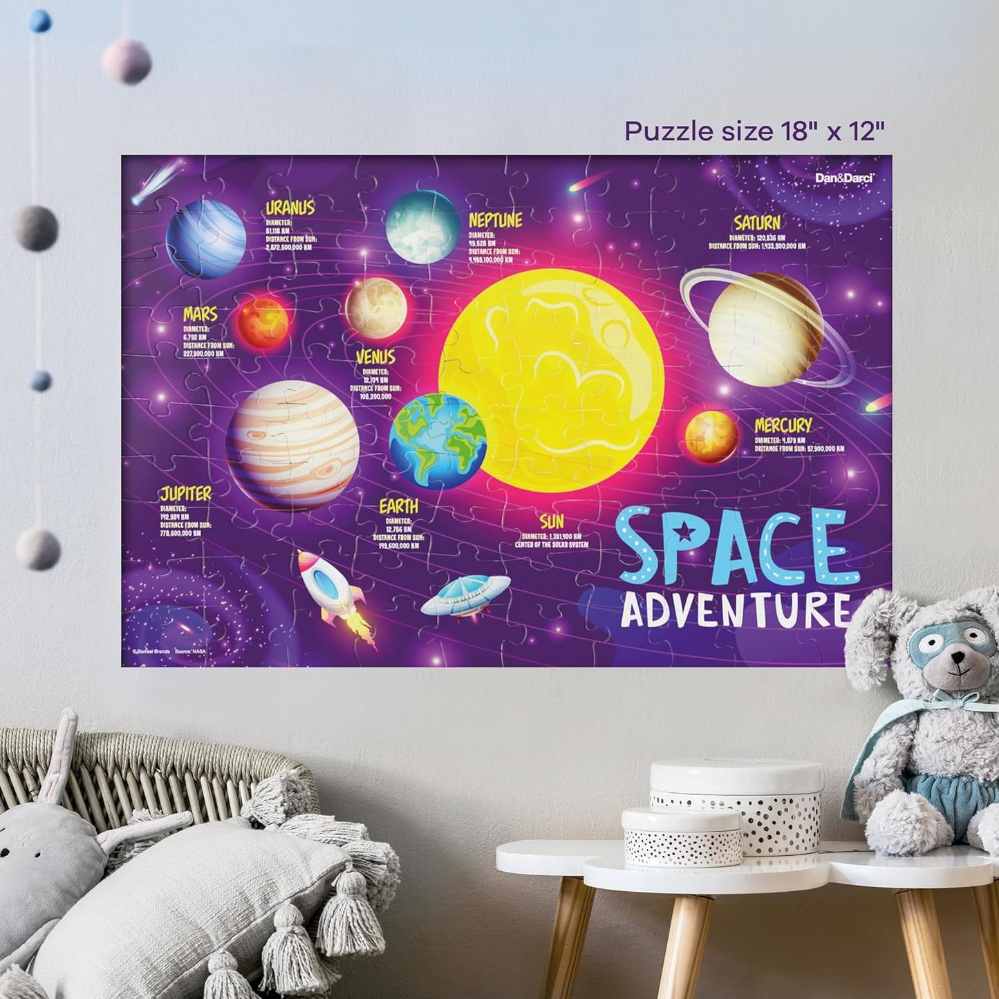 Glow in The Dark 100 Piece Galaxy Puzzle for Kids by Surreal Brands The Shop Everything Store