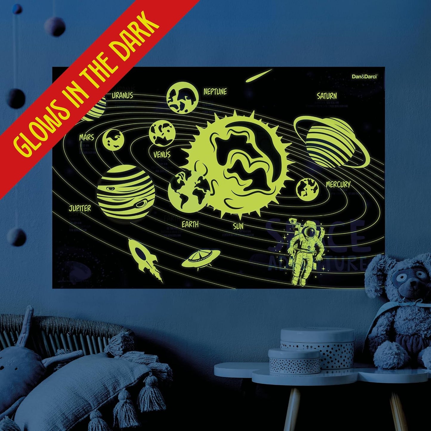Glow in The Dark 100 Piece Galaxy Puzzle for Kids by Surreal Brands The Shop Everything Store