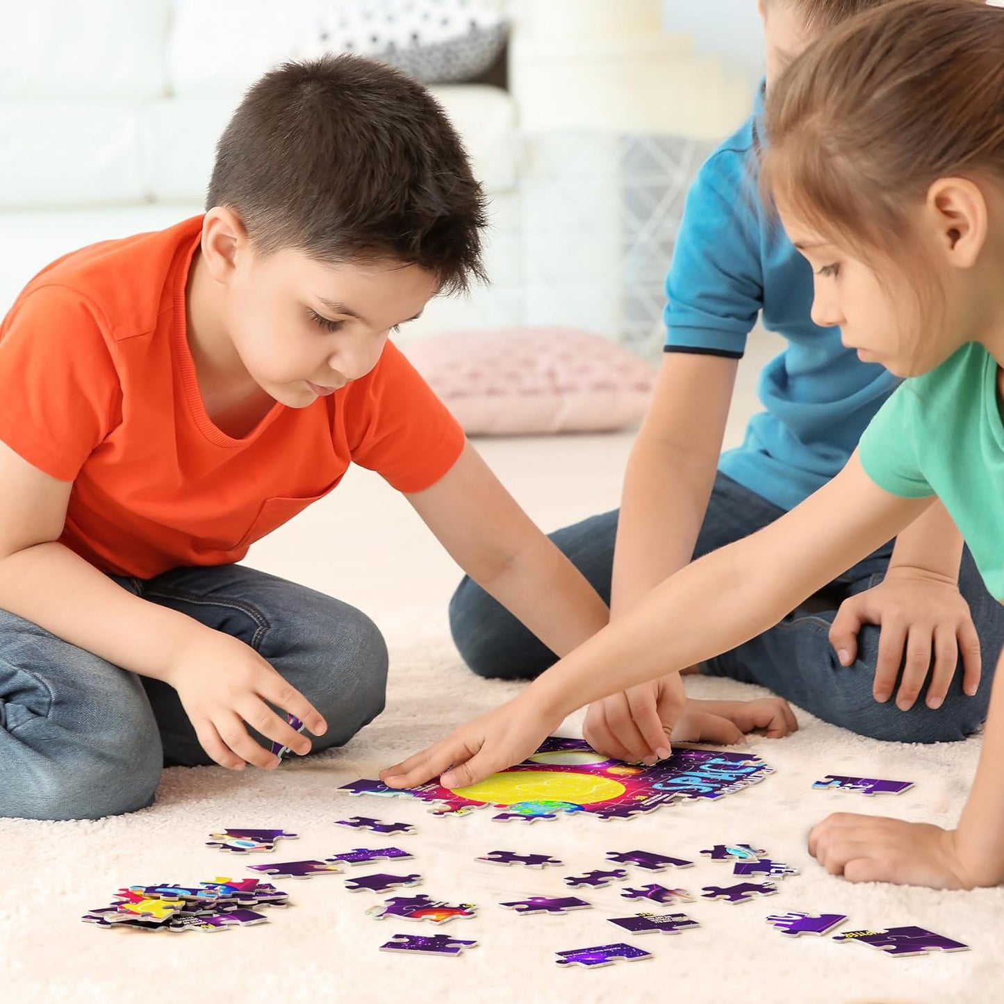 Glow in The Dark 100 Piece Galaxy Puzzle for Kids by Surreal Brands The Shop Everything Store