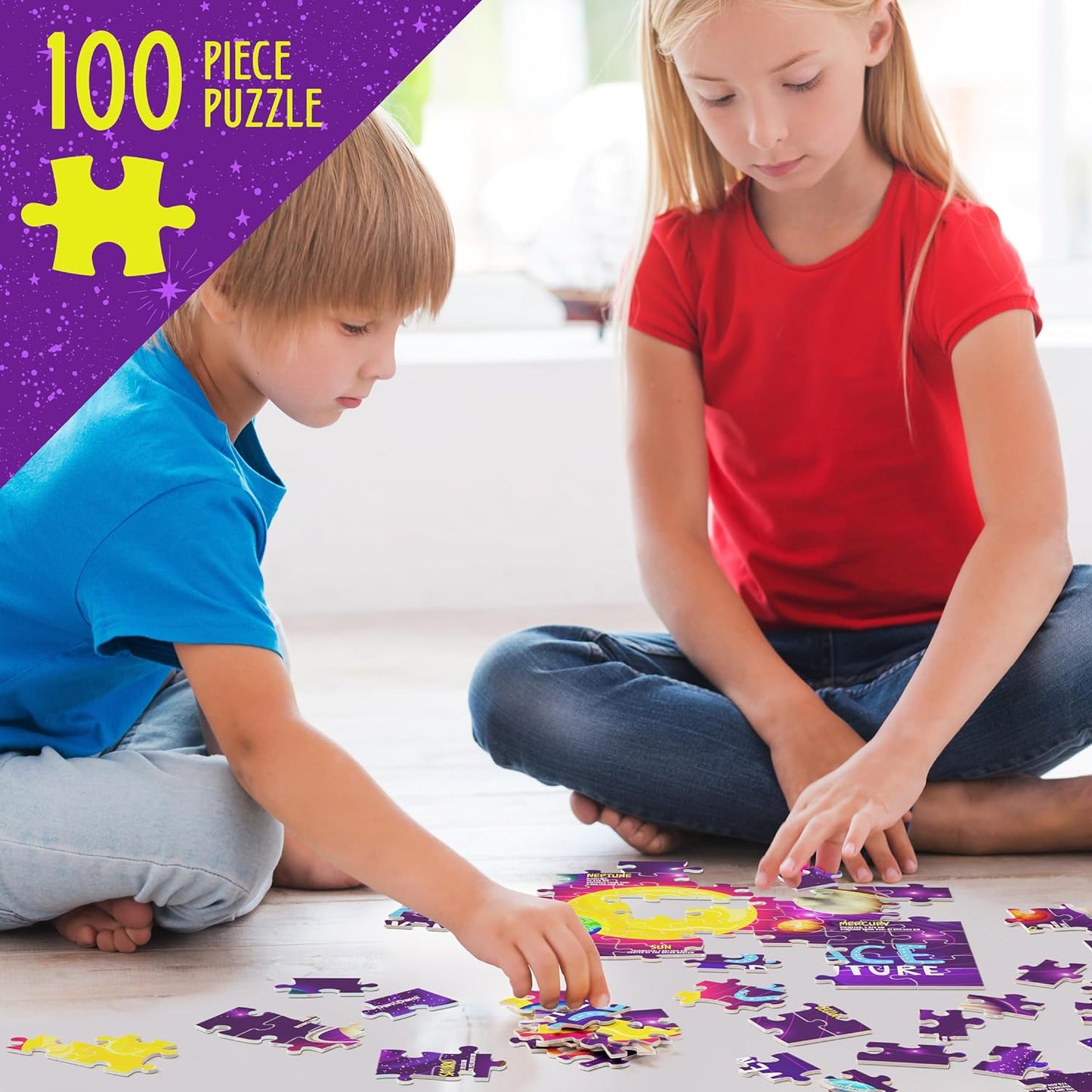 Glow in The Dark 100 Piece Galaxy Puzzle for Kids by Surreal Brands The Shop Everything Store