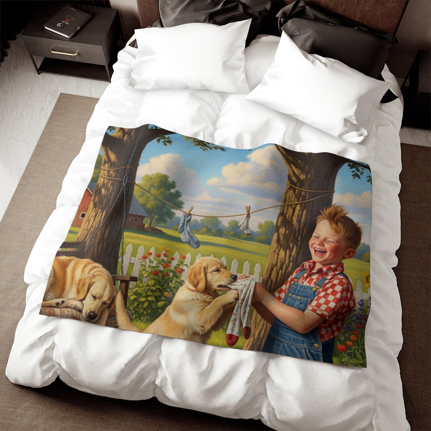 Golden Retriever Sweatshirt Blanket Vern and Bernie's Pet Boutique