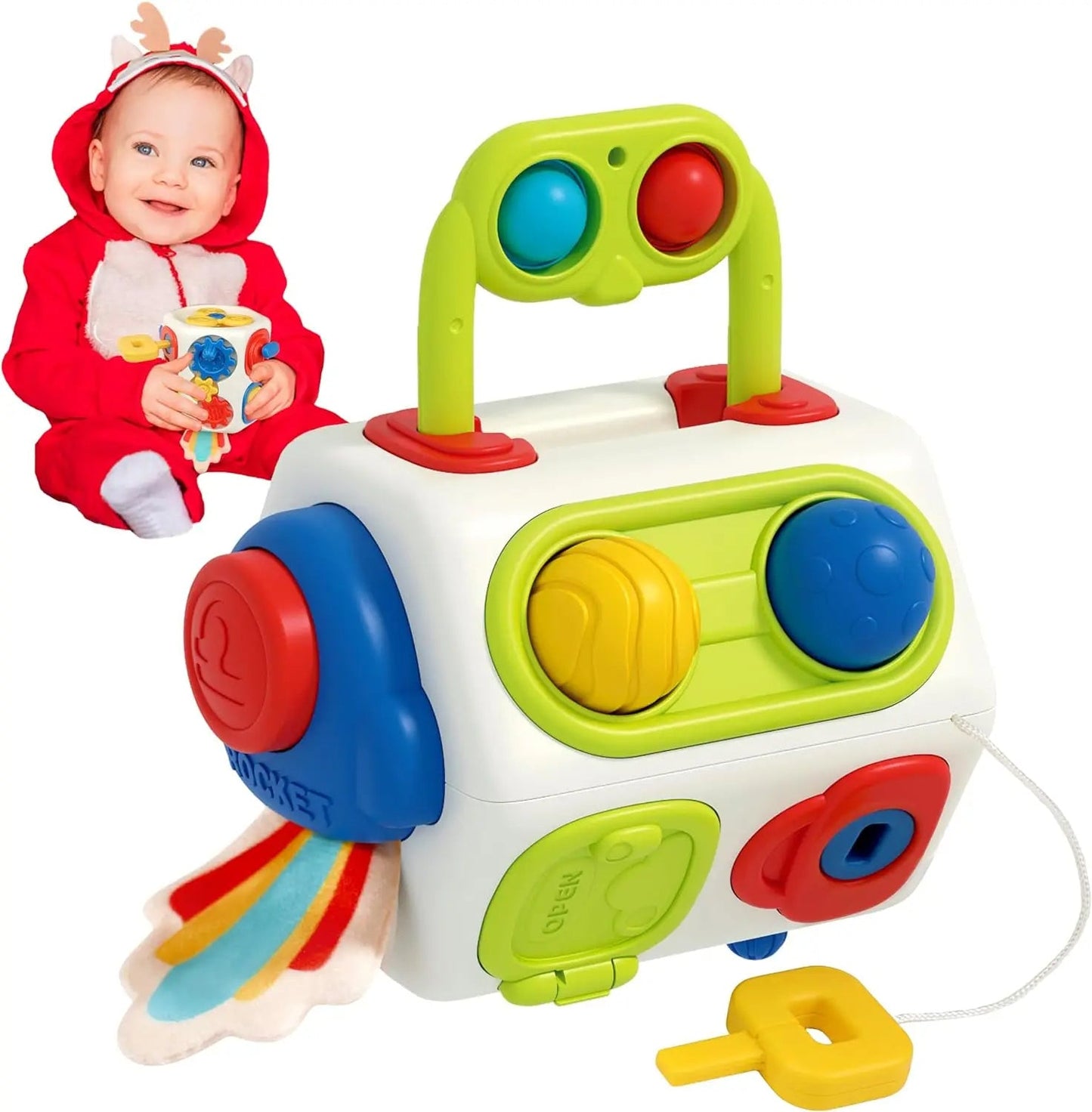 9 - in - 1 Busy Cube – Montessori Sensory Educational Toy for Toddlers - The Bargains Basement9 - in - 1 Busy Cube – Montessori Sensory Educational Toy for Toddlers