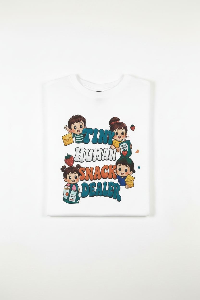 Tiny Human Snack Dealer T-Shirt The Bargains Basement