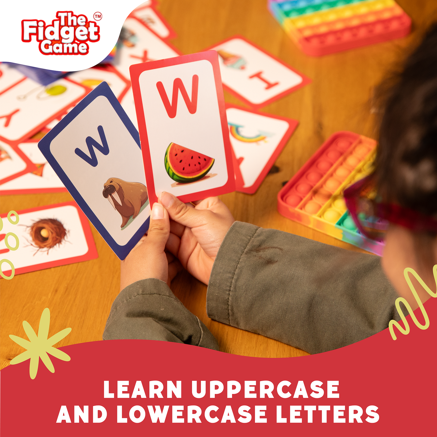 .ABC: Learn Uppercase & Lowercase Letters Card Pack The Fidget Games