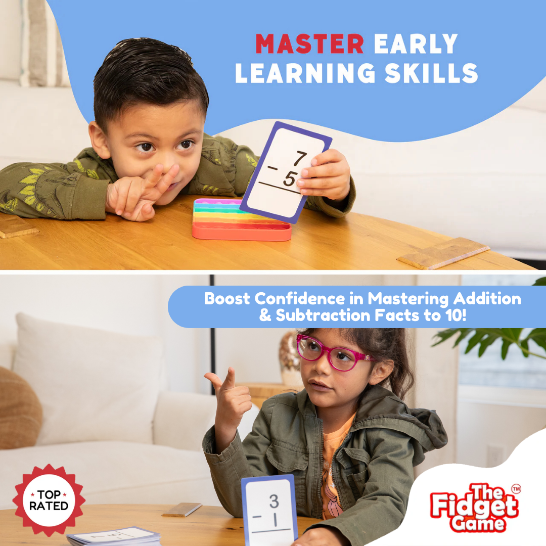 .Pre-K & Kindergarten Addition & Subtraction Card Pack The Fidget Games