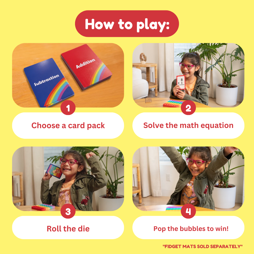 .Pre-K & Kindergarten Addition & Subtraction Card Pack The Fidget Games