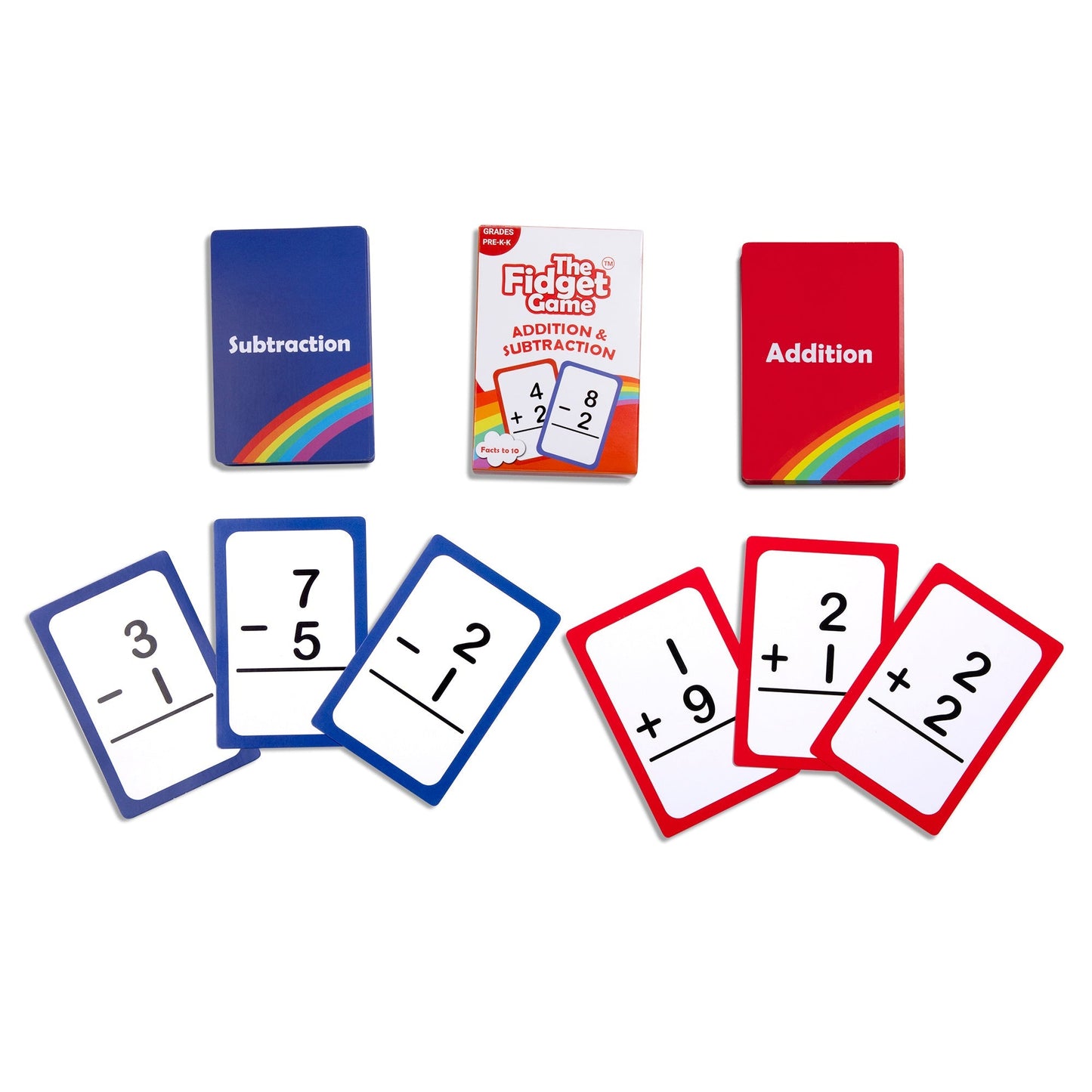 .Pre-K & Kindergarten Addition & Subtraction Card Pack The Fidget Games
