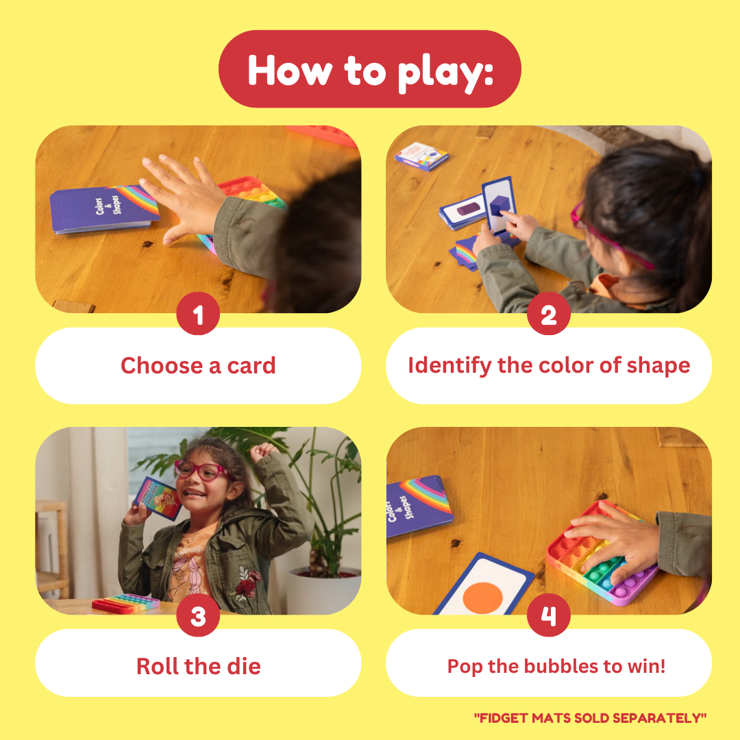 2D & 3D Shapes & Colors Card Pack The Fidget Games
