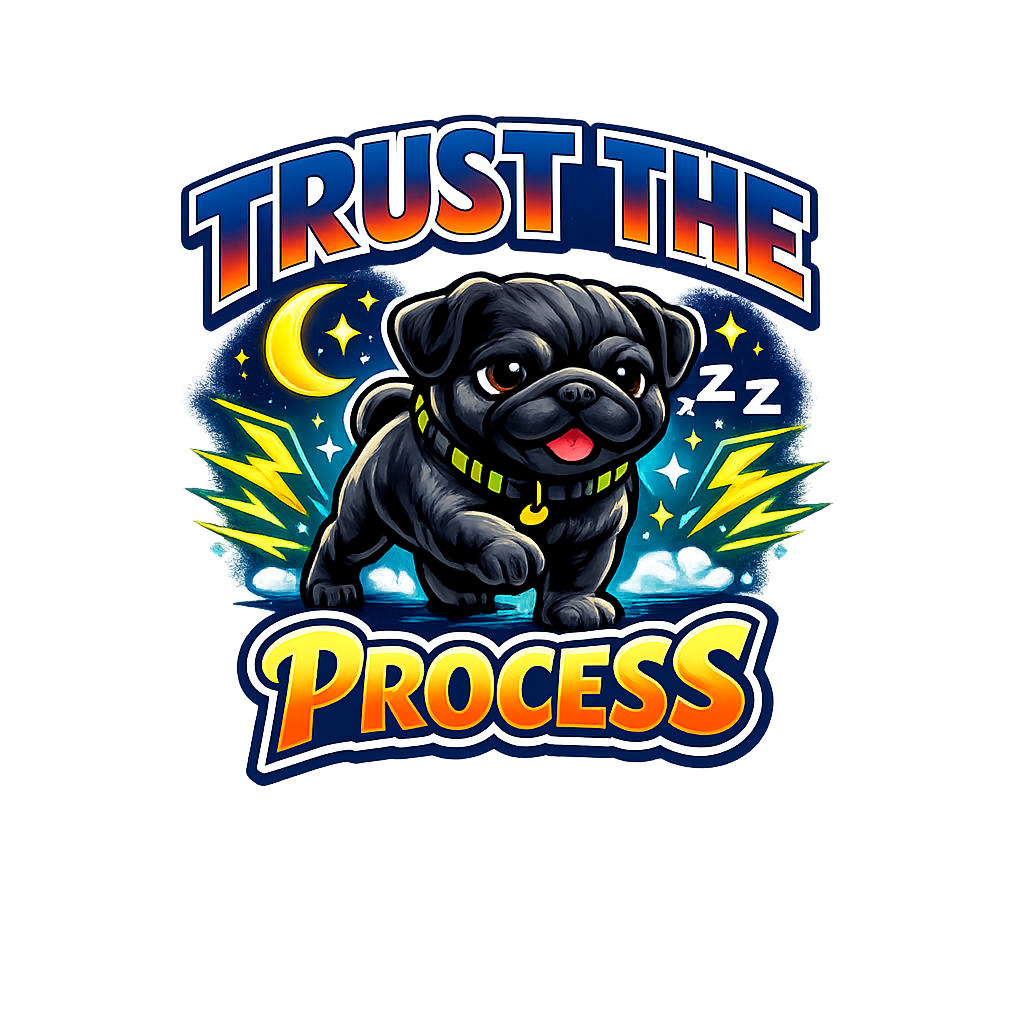 Trust The Process Pug Tee The Bargains Basement