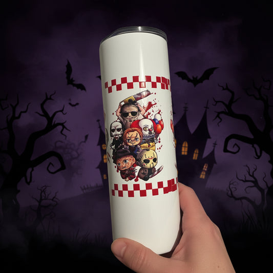 Boys of Halloween Double-Sided Stainless Steel Tumbler with Straw | 20oz Halloween Drinkware The Bargains Basement