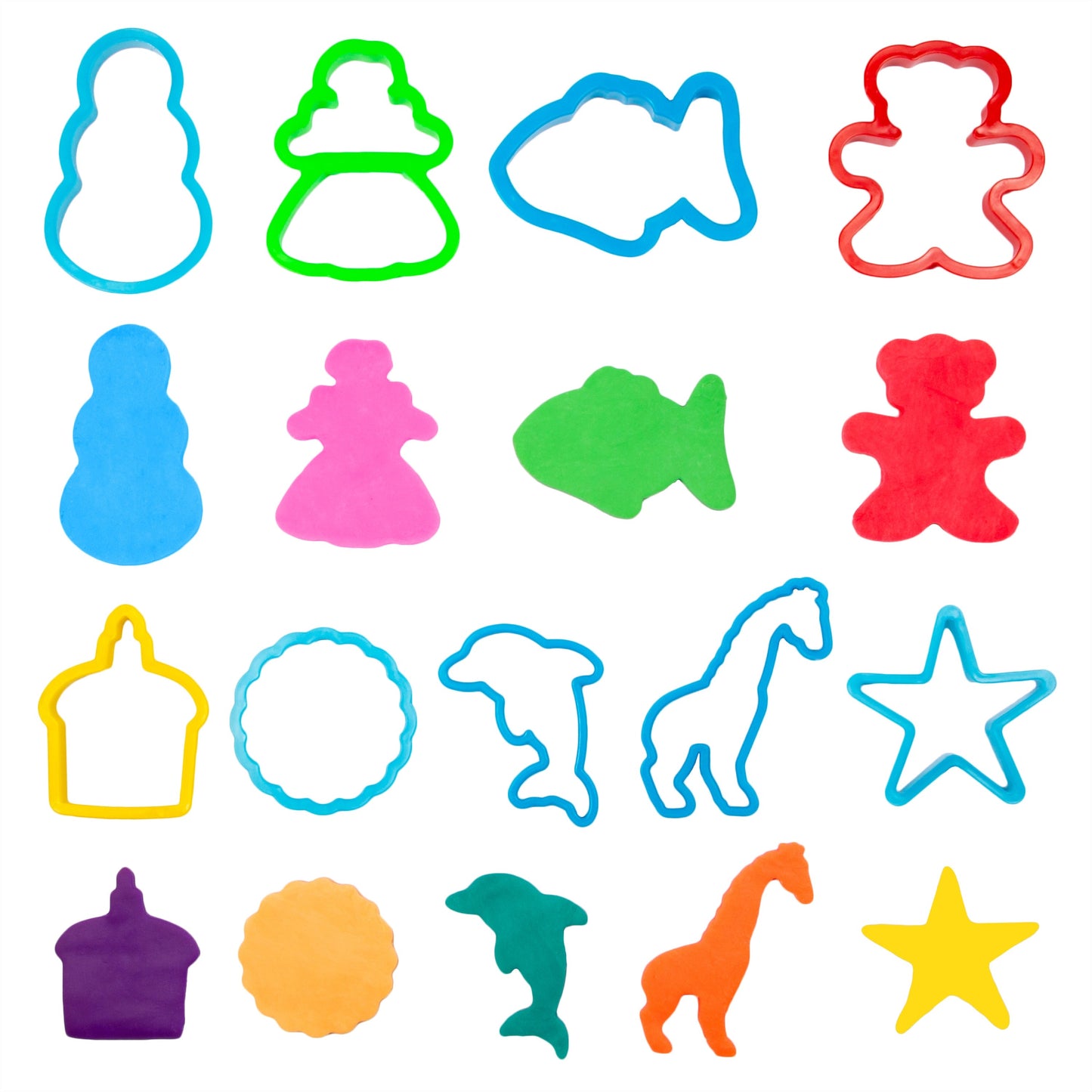 24 Piece Animal Shape Dough Tool Kit Creative Kids