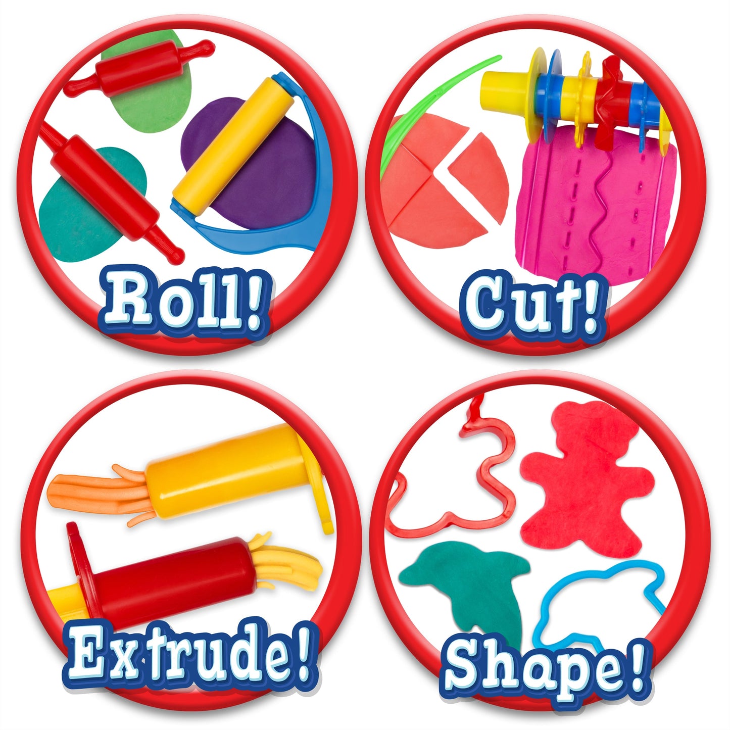 24 Piece Animal Shape Dough Tool Kit Creative Kids