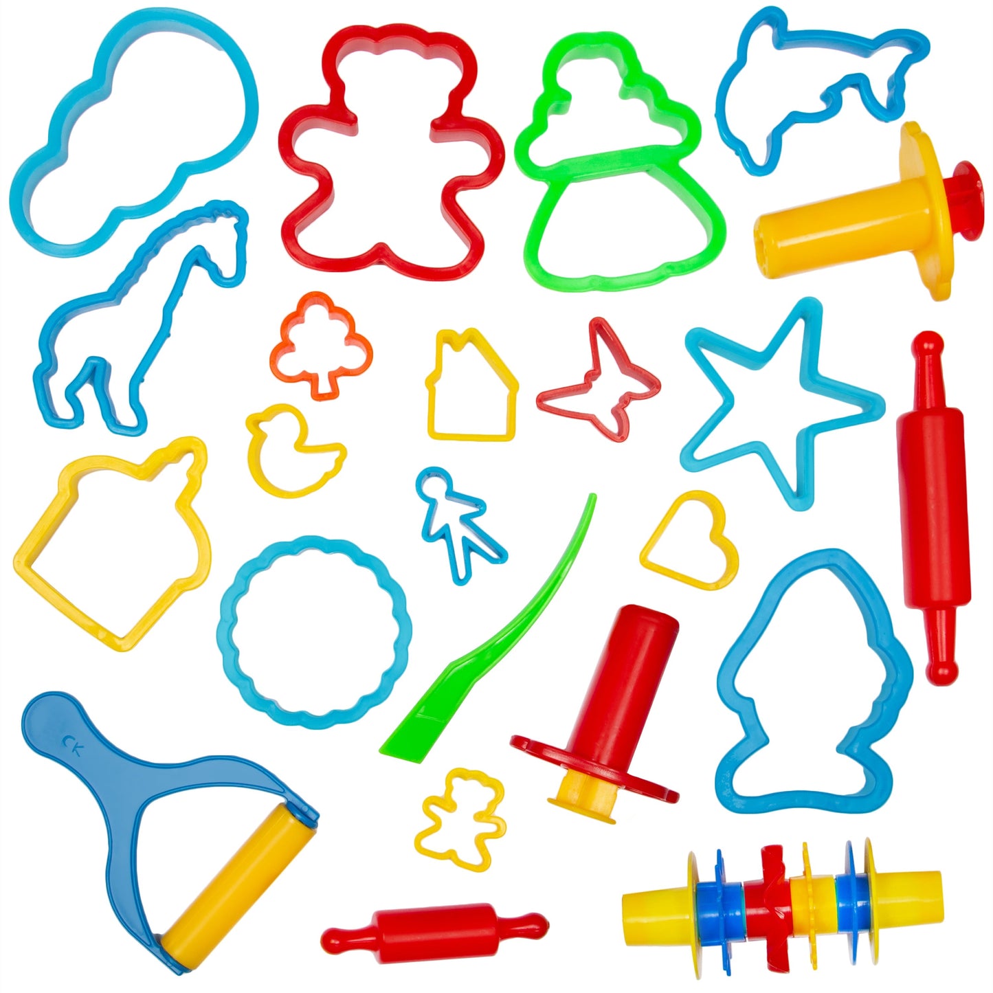 24 Piece Animal Shape Dough Tool Kit Creative Kids