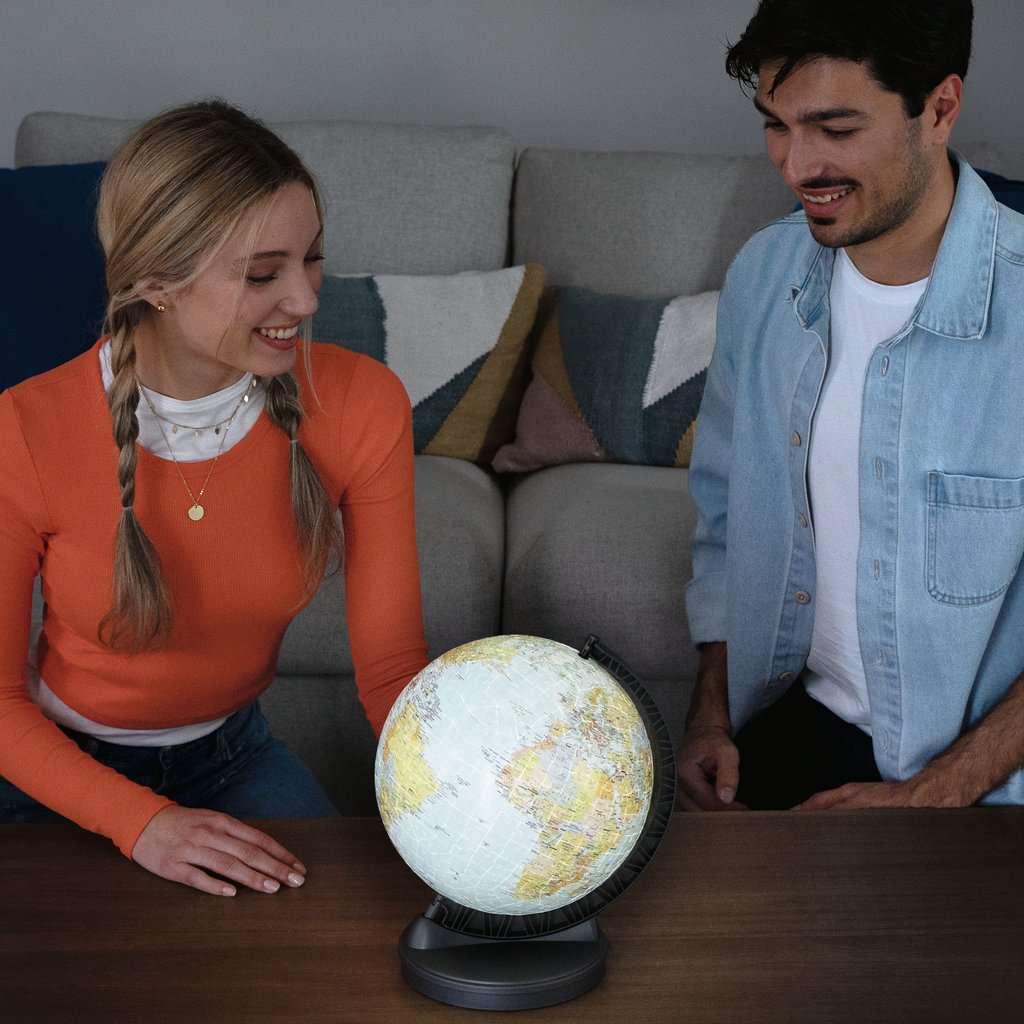 Light-Up Globe with Stand 548 Piece 3D Jigsaw Puzzle Ravensburger Puzzle Merchant