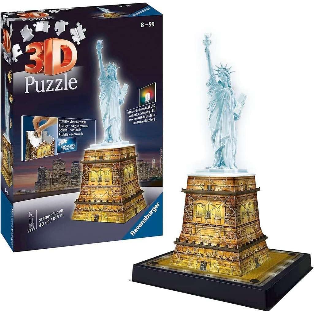 Light-Up Statue of Liberty 120 Piece 3D Jigsaw Puzzle Ravensburger Puzzle Merchant