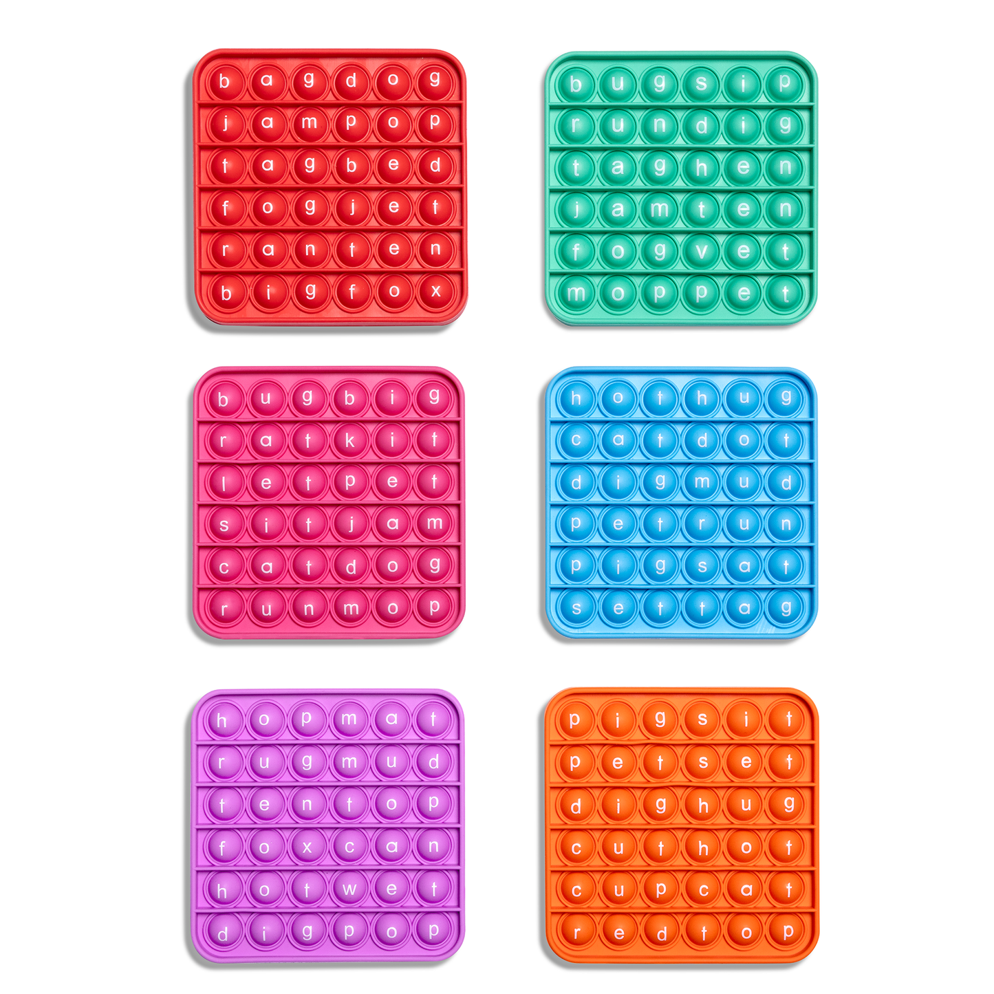 6 Extra CVC Fidget Mats (Word Pop) The Fidget Games