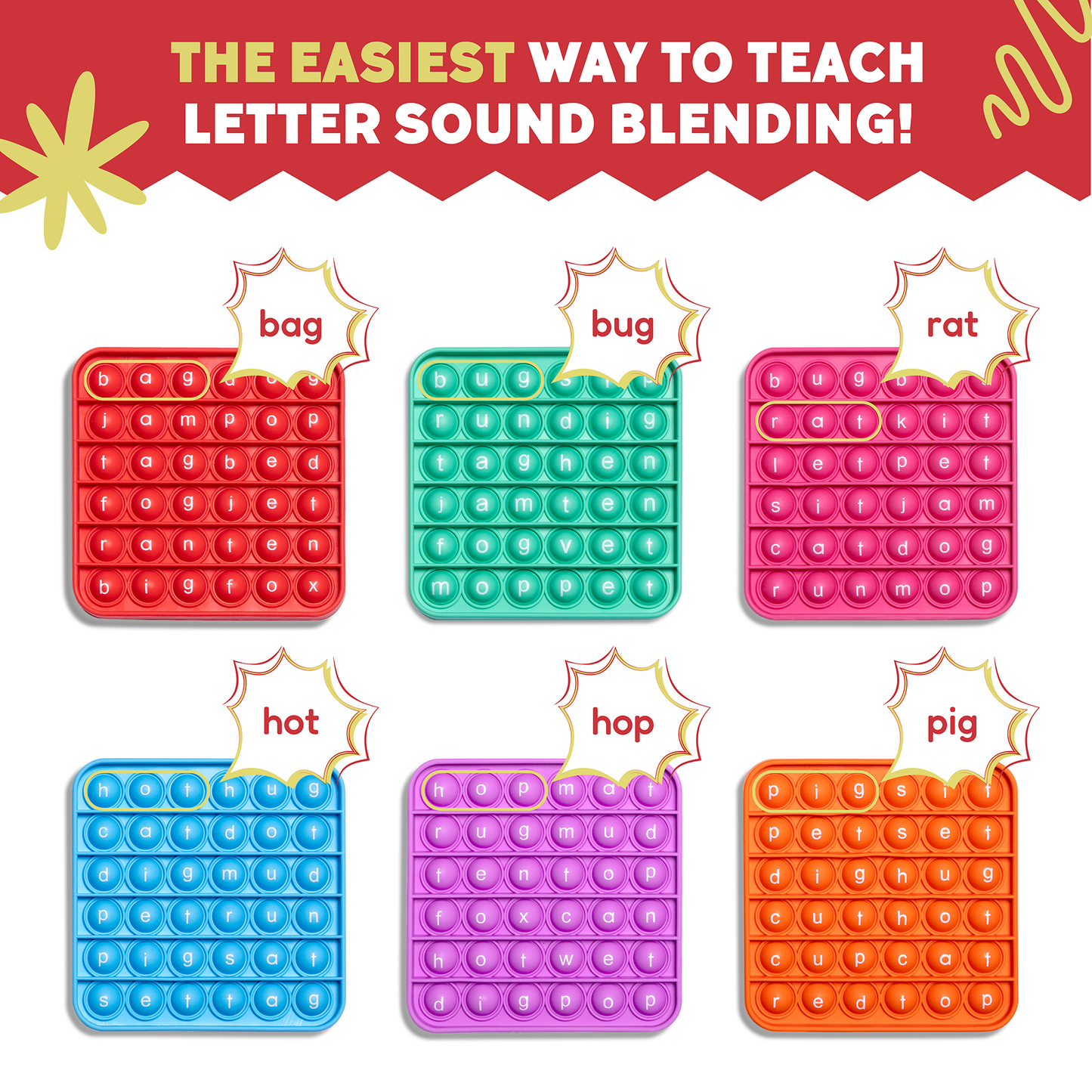 6 Extra CVC Fidget Mats (Word Pop) The Fidget Games