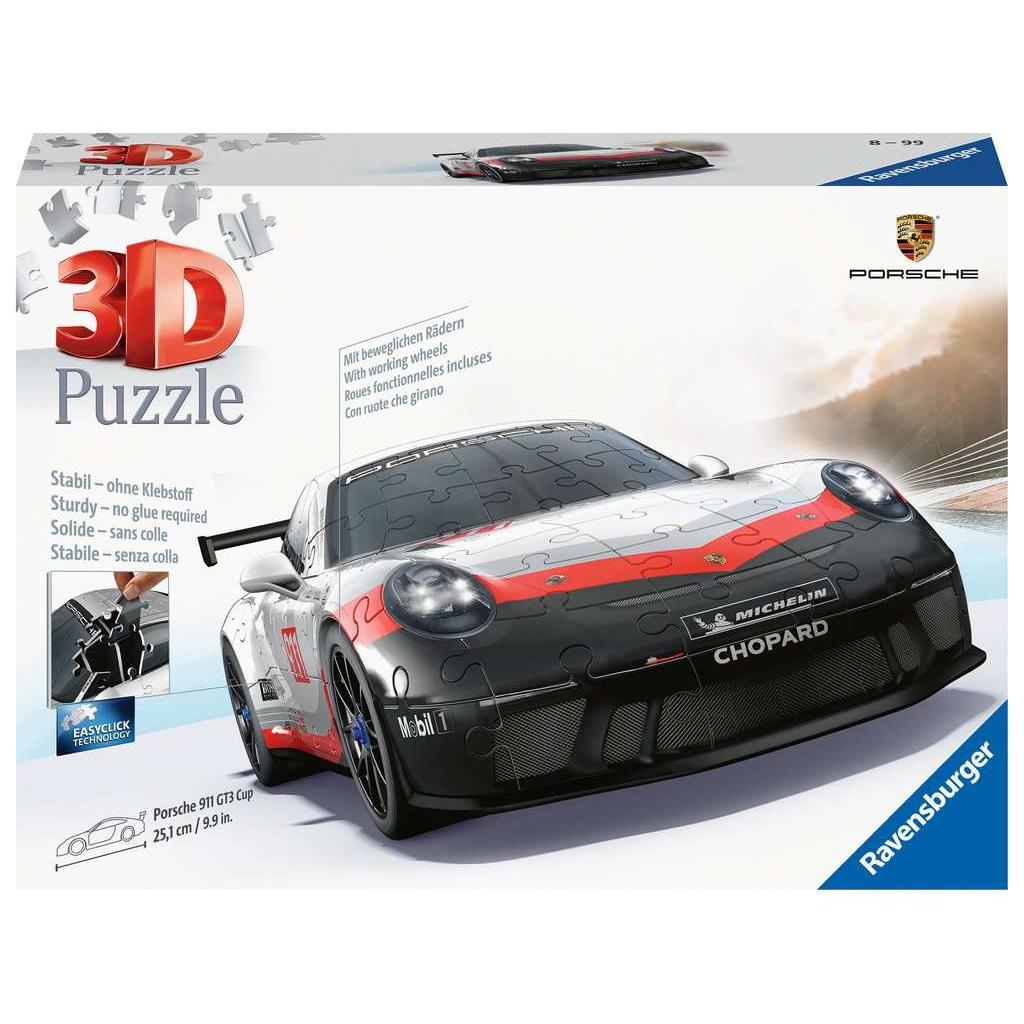 Porsche 911 GT3 Cup 152 Piece 3D Jigsaw Puzzle Ravensburger Puzzle Merchant