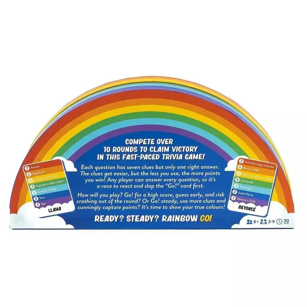 Rainbow Go! - Face Paced Trivia Card Game - Professor Puzzle Puzzle Merchant