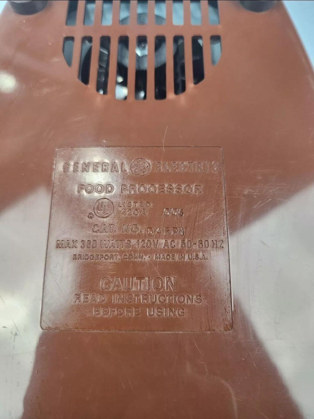 Vintage General Electric Food Processor D4FP1 Base Only GE Tested Works - The Bargains Basement