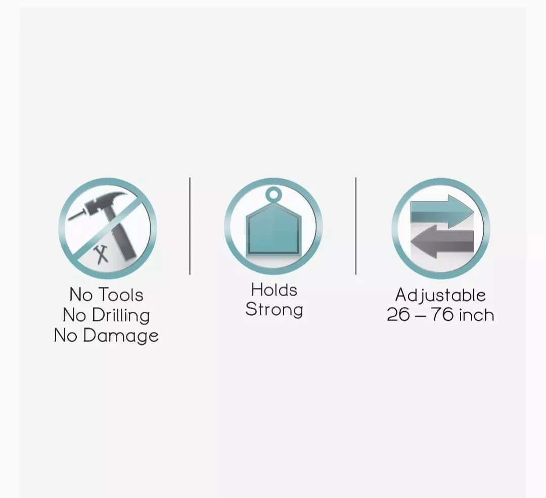 Zenna Home Adjustable Tension Shower Curtain Rod, Rust Resistant, Fits Most... - The Bargains Basement