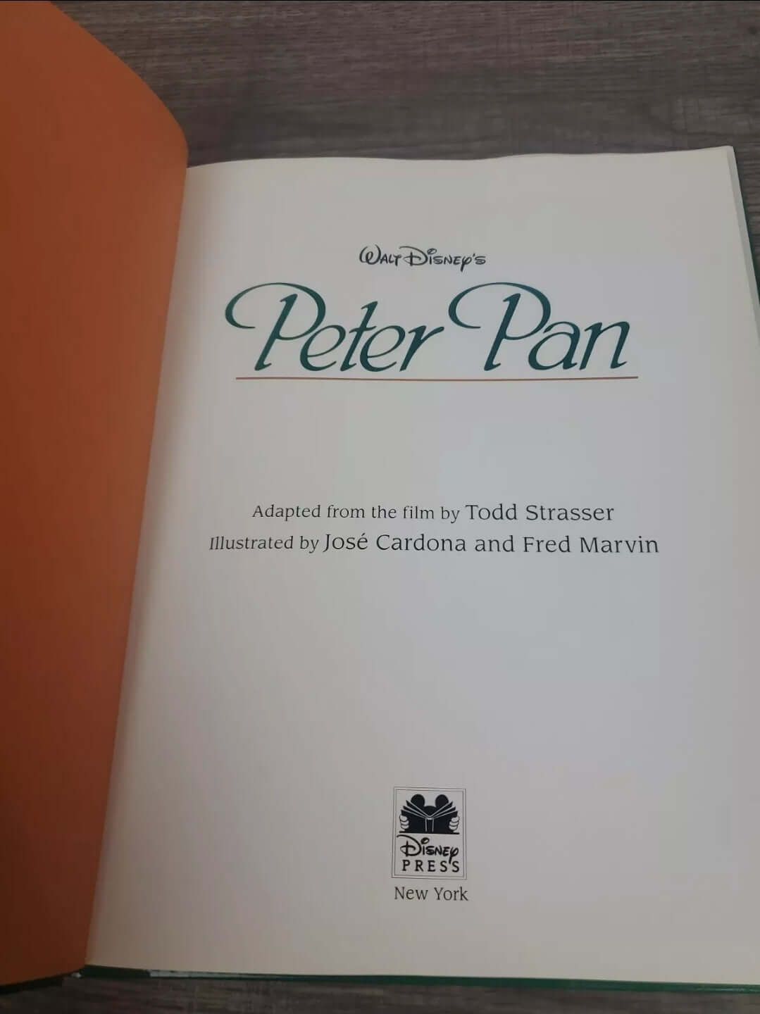 Peter Pan walked Disney hardback book 1994 - The Bargains Basement