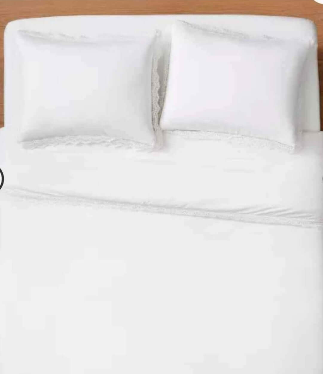 Lace Border Cotton Slub Comfort Set Full/ Queen - The Bargains Basement