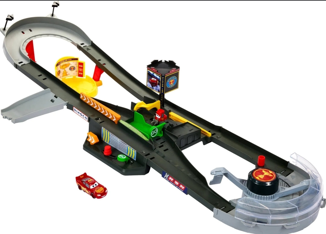 Disney Pixar Cars Piston Cup Action Speedway Playset( Box a little beat up) - The Bargains Basement