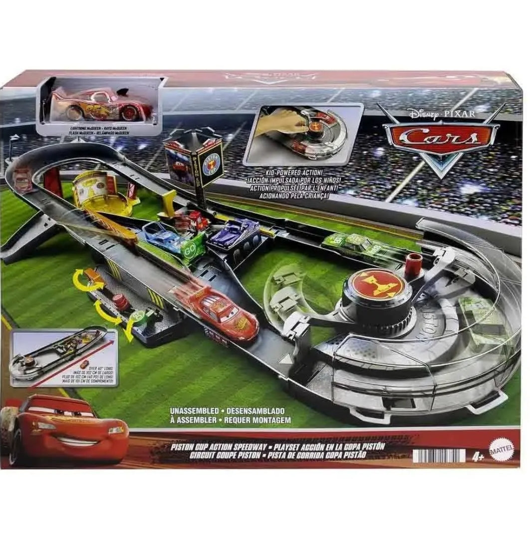 Disney Pixar Cars Piston Cup Action Speedway Playset( Box a little beat up) - The Bargains Basement