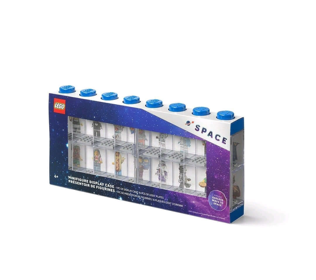 Lego Minifig Display Case Blue - The Bargains Basement