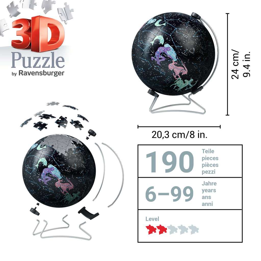 Starglobe "Glow in the Dark" 190 Piece 3D Jigsaw Puzzle Ravensburger Puzzle Merchant