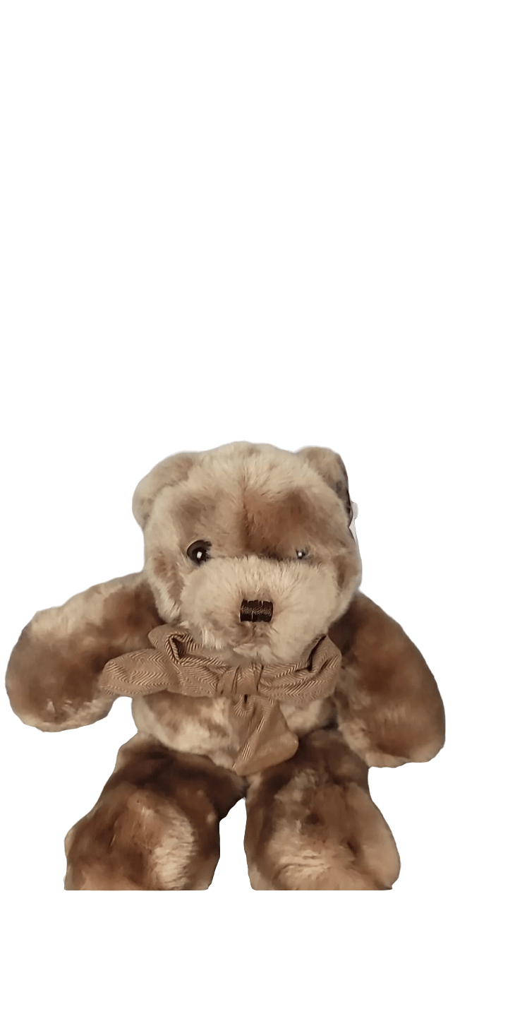 Floppy Brown Bear with Brown Tie Unbranded Very Soft - The Bargains Basement