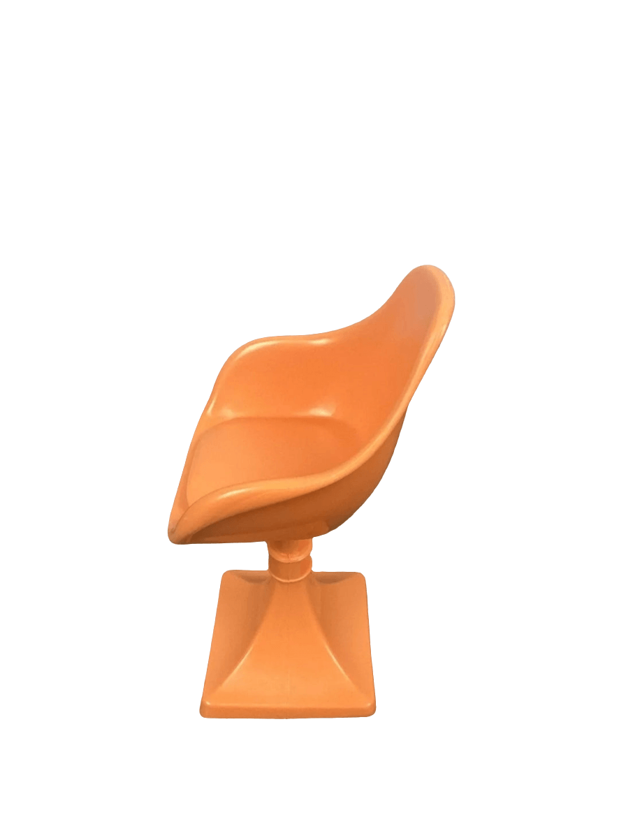 Barbie Dream House Playset Replacement Doll Size Orange Chair Stool - The Bargains Basement