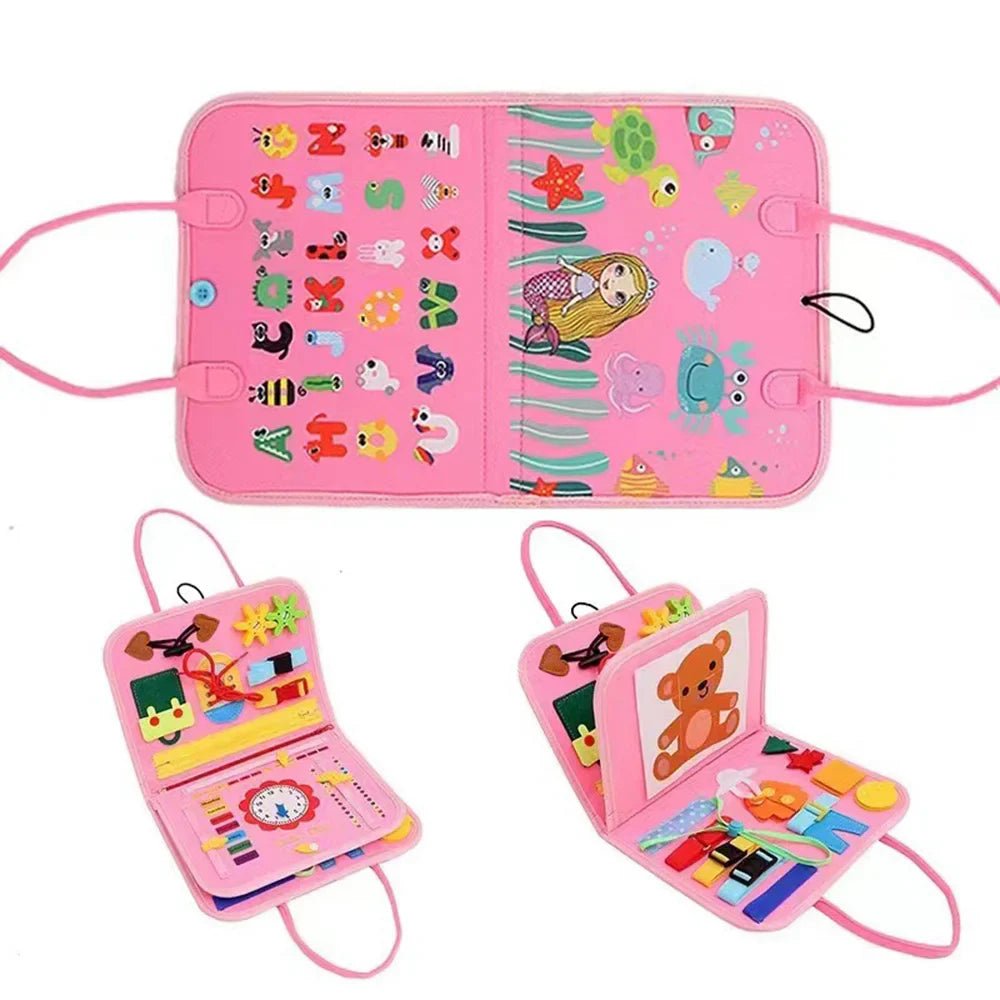 Busy Board Felt Cloth Book – Educational Toy for Toddlers - The Bargains BasementBusy Board Felt Cloth Book – Educational Toy for Toddlers