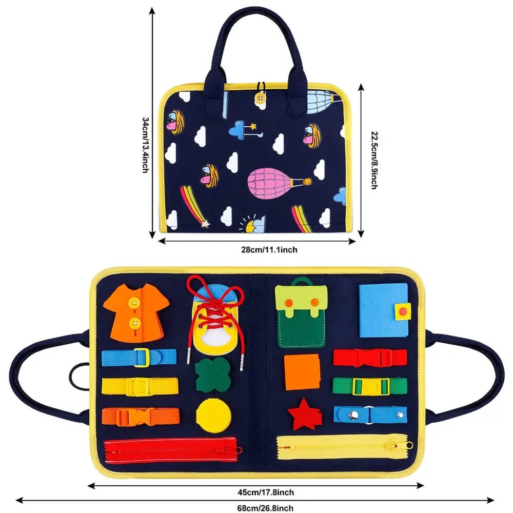 Busy Board Felt Cloth Book – Educational Toy for Toddlers - The Bargains BasementBusy Board Felt Cloth Book – Educational Toy for Toddlers