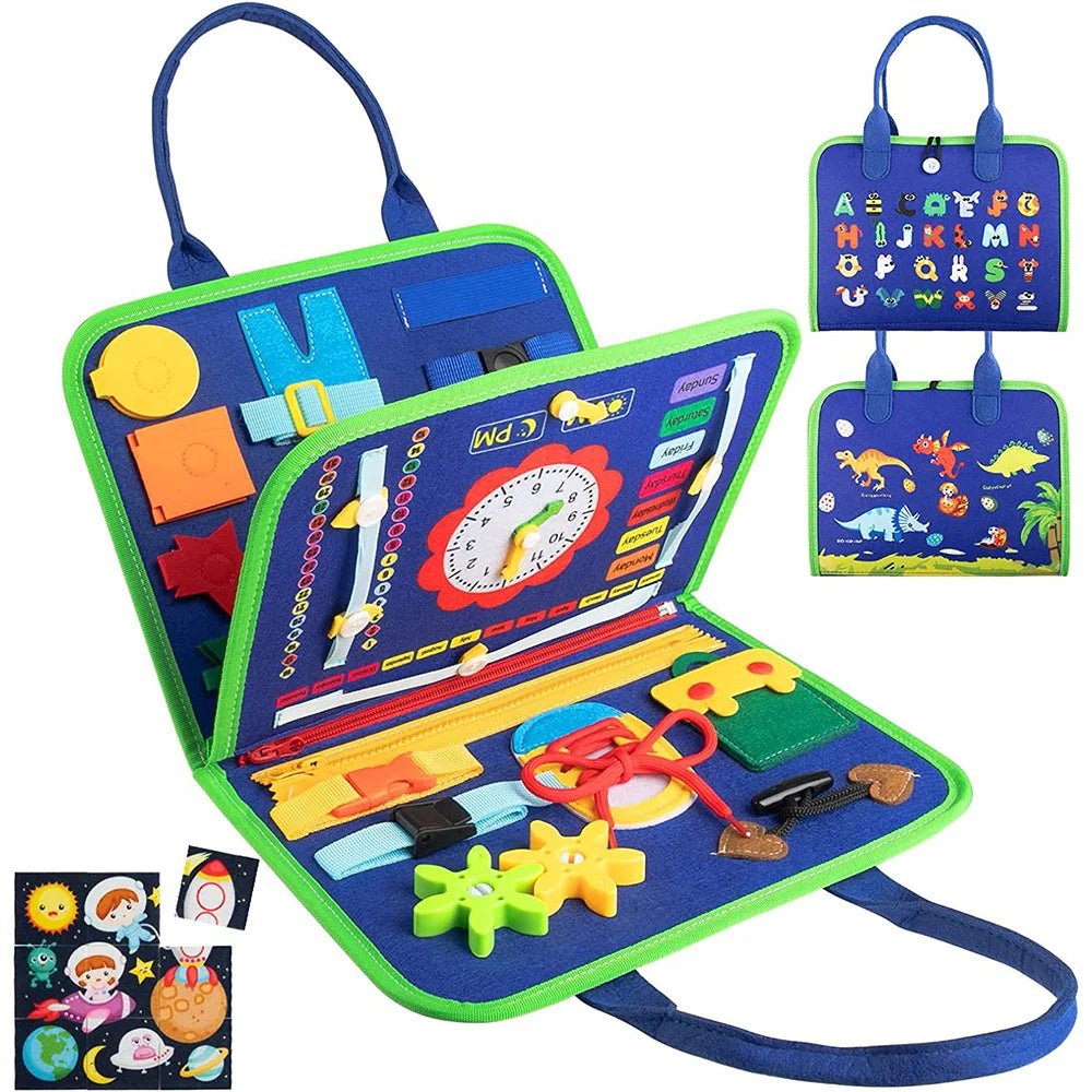 Busy Board Felt Cloth Book – Educational Toy for Toddlers - The Bargains BasementBusy Board Felt Cloth Book – Educational Toy for Toddlers
