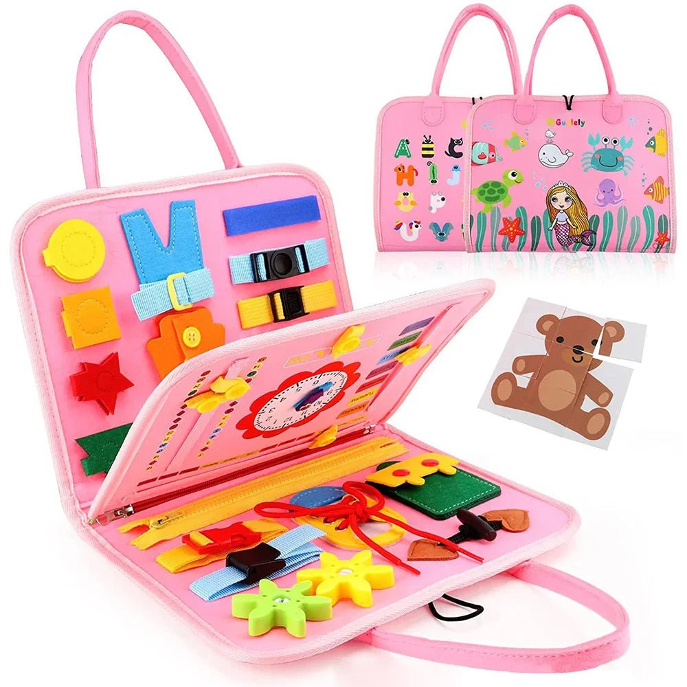 Busy Board Felt Cloth Book – Educational Toy for Toddlers - The Bargains BasementBusy Board Felt Cloth Book – Educational Toy for Toddlers