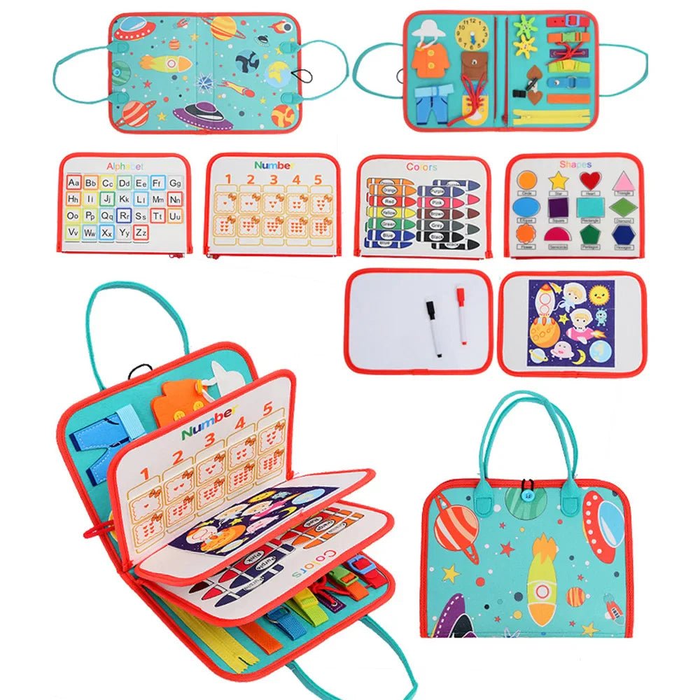 Busy Board Felt Cloth Book – Educational Toy for Toddlers - The Bargains BasementBusy Board Felt Cloth Book – Educational Toy for Toddlers