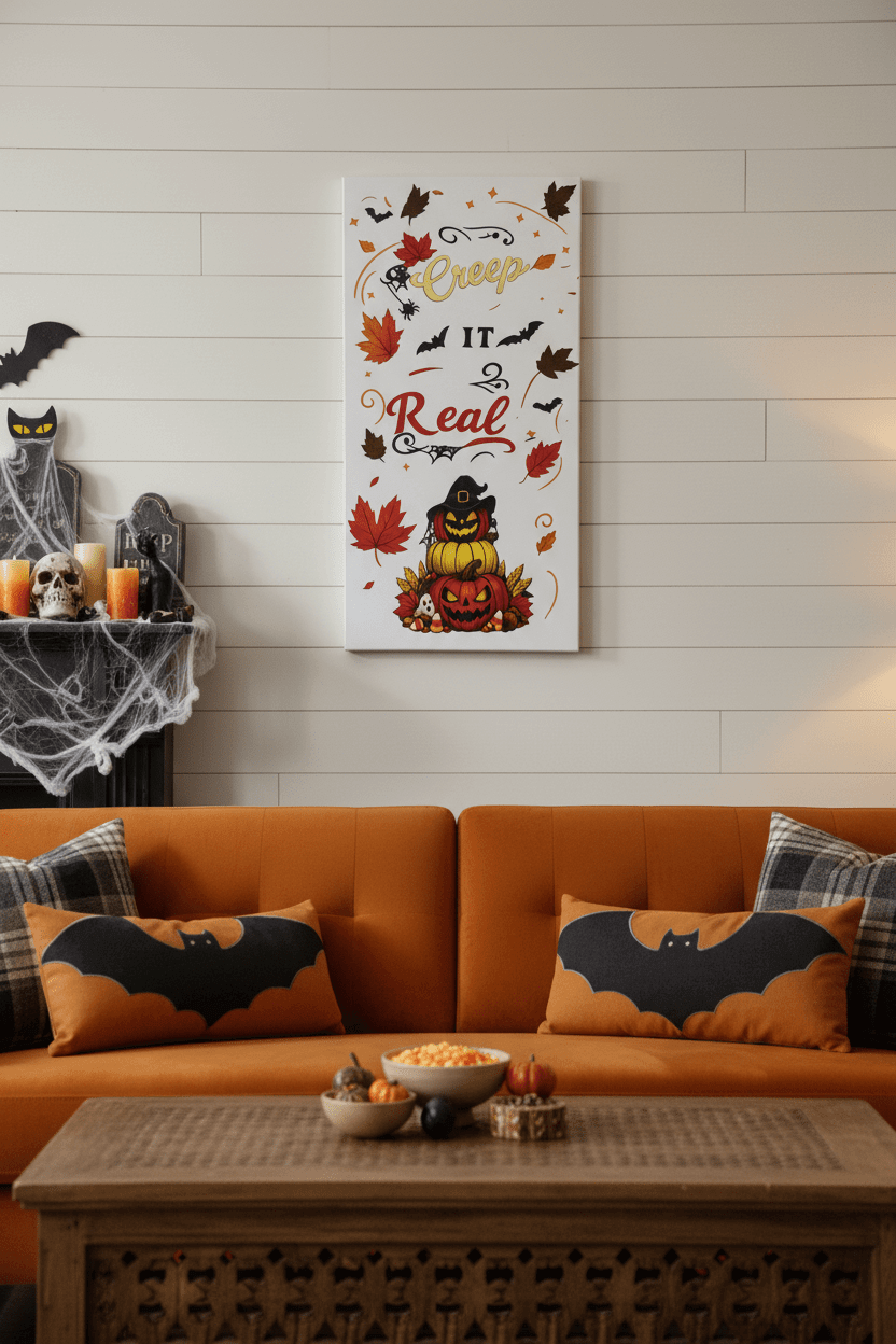 Creep It Real Halloween Canvas Sign – 12x24 - The Bargains BasementCreep It Real Halloween Canvas Sign – 12x24