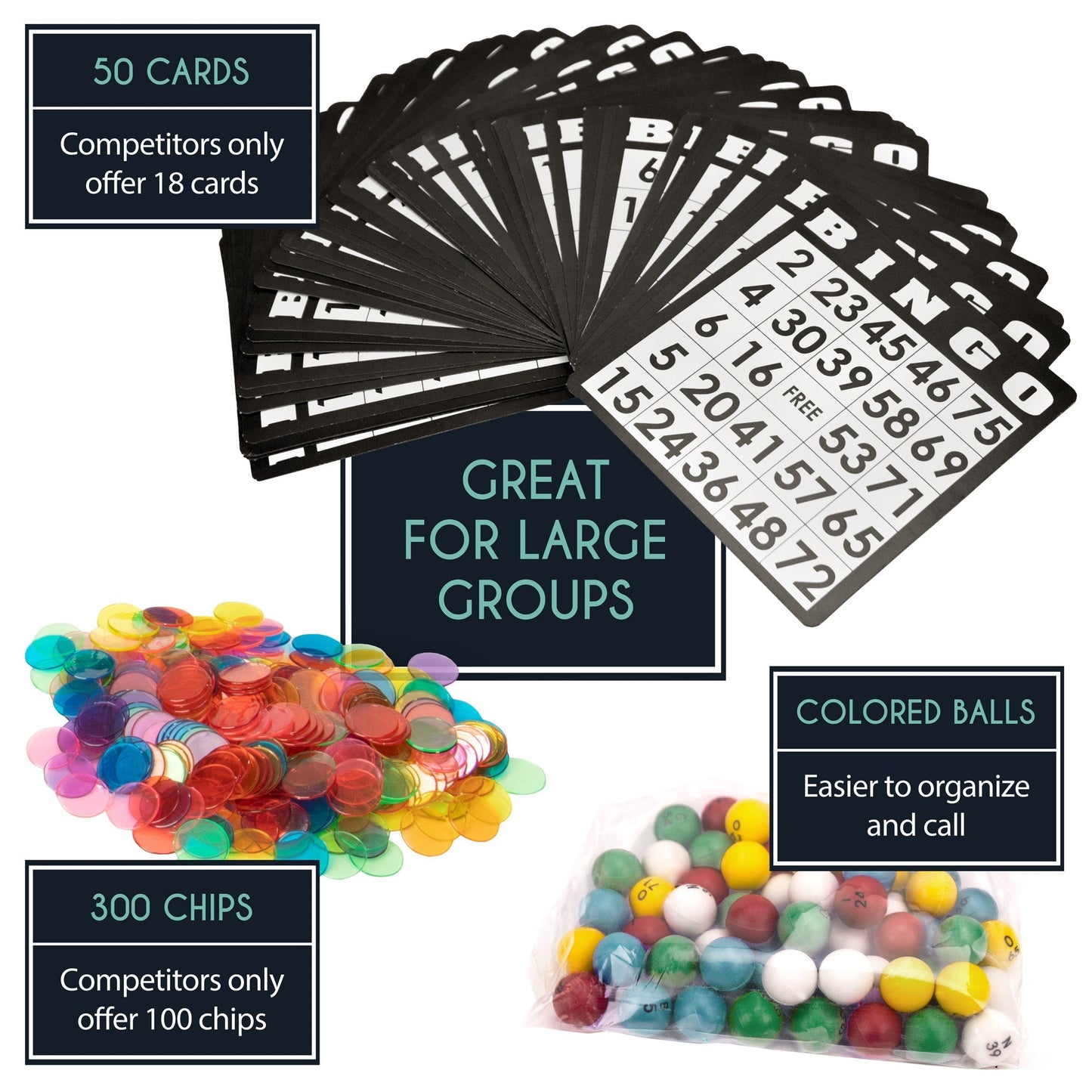 Deluxe Bingo Game Set - Perfect for 50 Players - The Bargains BasementDeluxe Bingo Game Set - Perfect for 50 Players