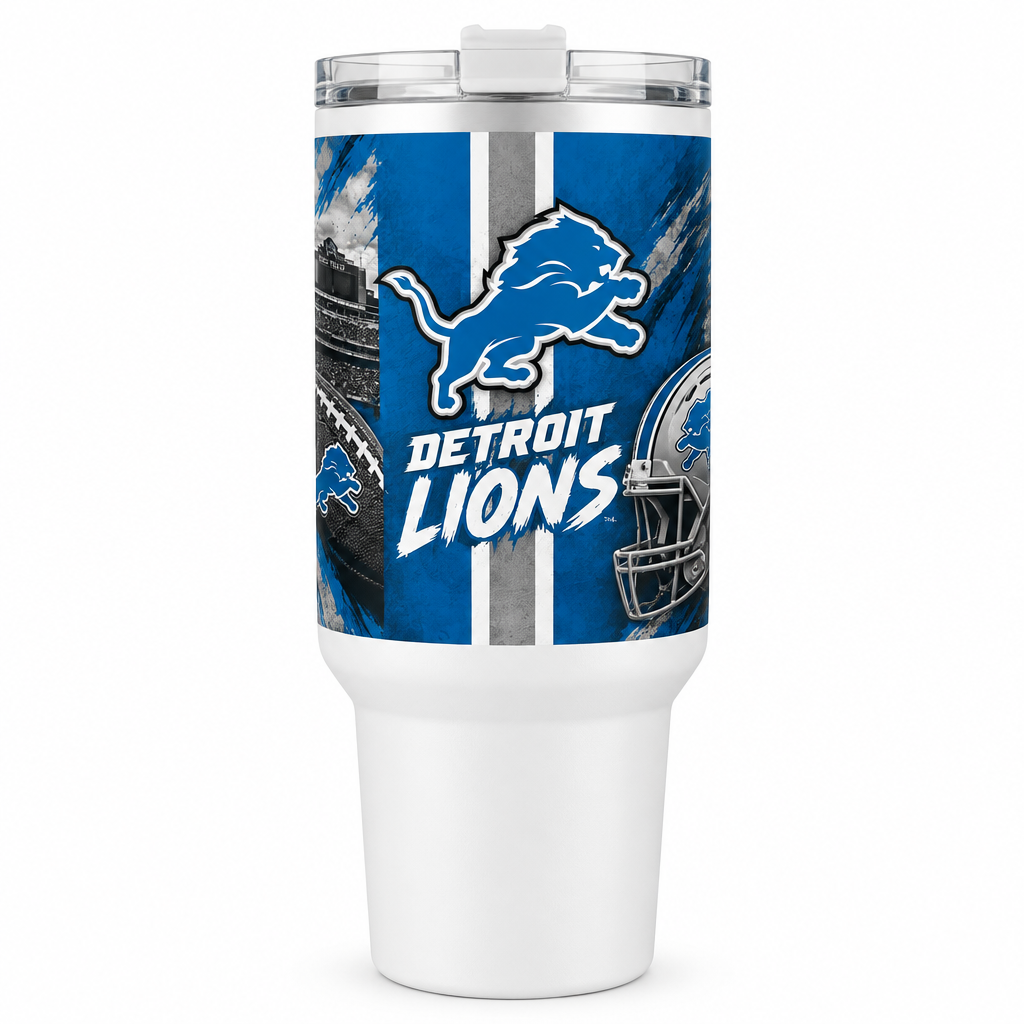 Detroit Lions tumbler front view