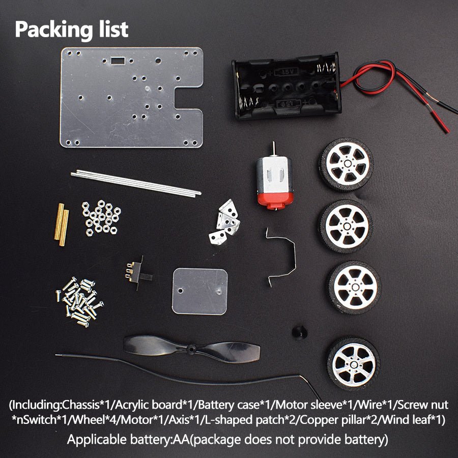 DIY Wind Car Electronic Kit – Educational Science Experiment Toy - The Bargains BasementDIY Wind Car Electronic Kit – Educational Science Experiment Toy