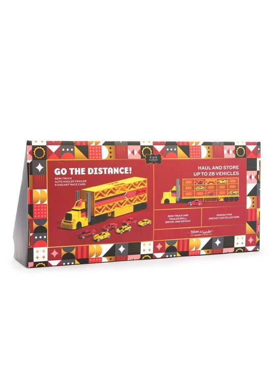 FAO Schwarz Ultimate Truck Collection Big Cab Auto Hauler Race Car Storage - The Bargains BasementFAO Schwarz Ultimate Truck Collection Big Cab Auto Hauler Race Car Storage