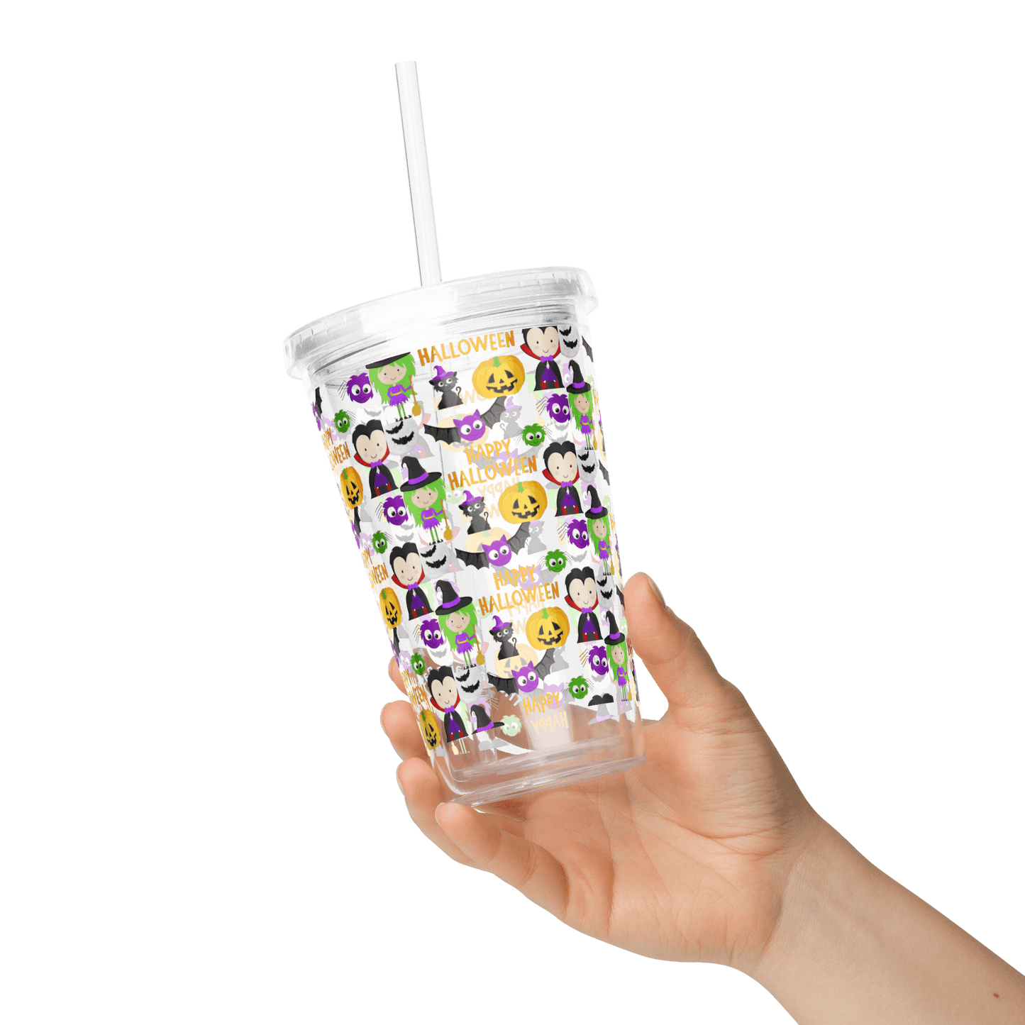 Fun Halloween Clear plastic tumbler - The Bargains BasementFun Halloween Clear plastic tumbler
