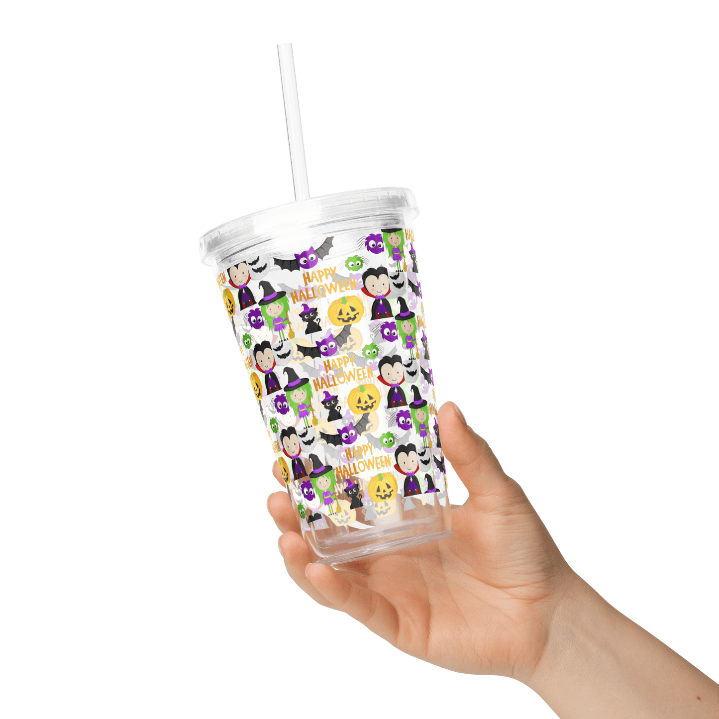 Fun Halloween Clear plastic tumbler - The Bargains BasementFun Halloween Clear plastic tumbler