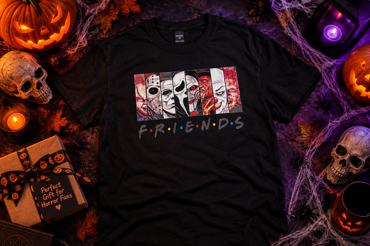 Horror Friends Graphic T-Shirt | Size Large The Bargains Basement