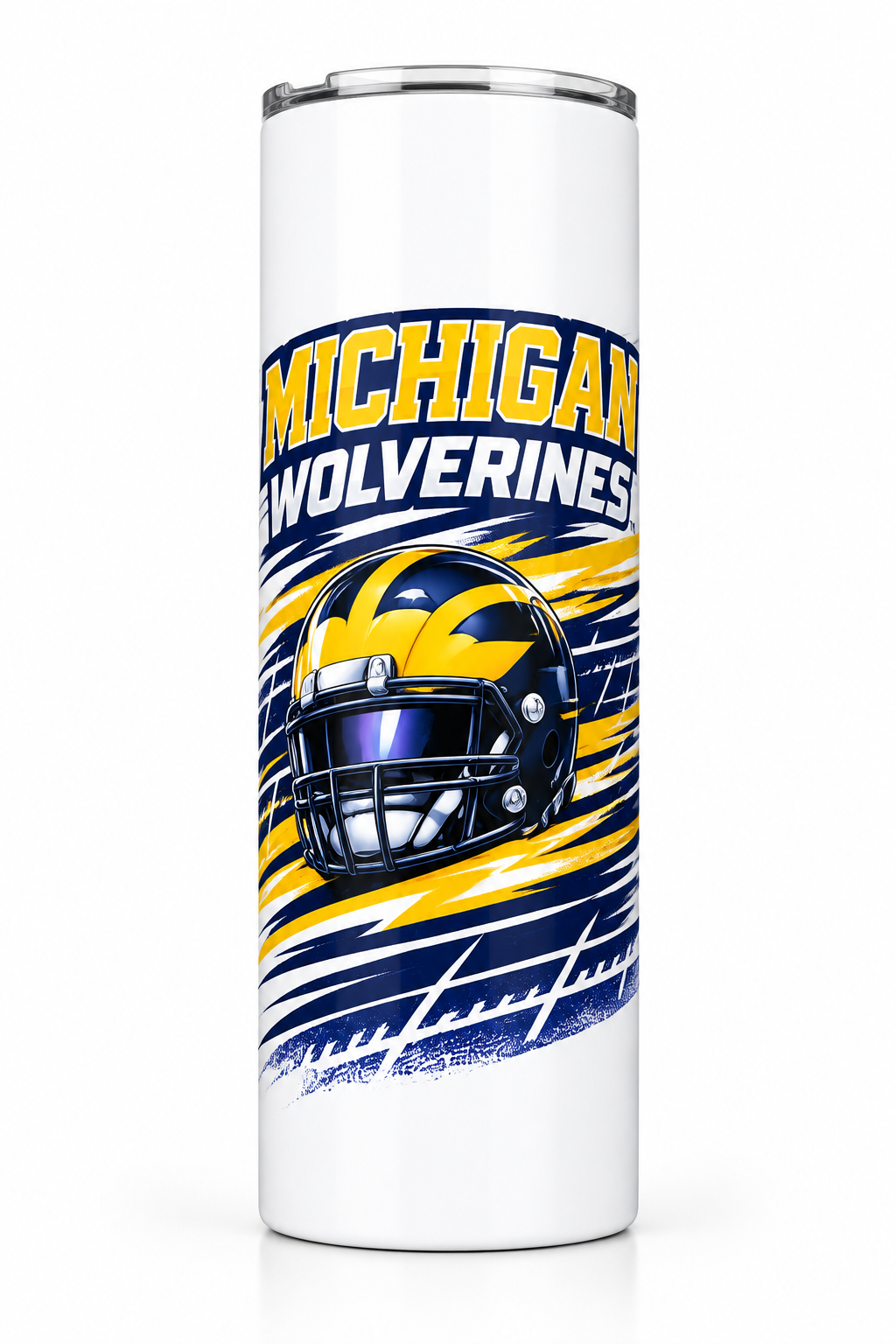 Michigan Wolverines 20oz Skinny Tumbler – Handmade Football Fan Drinkware The Bargains Basement