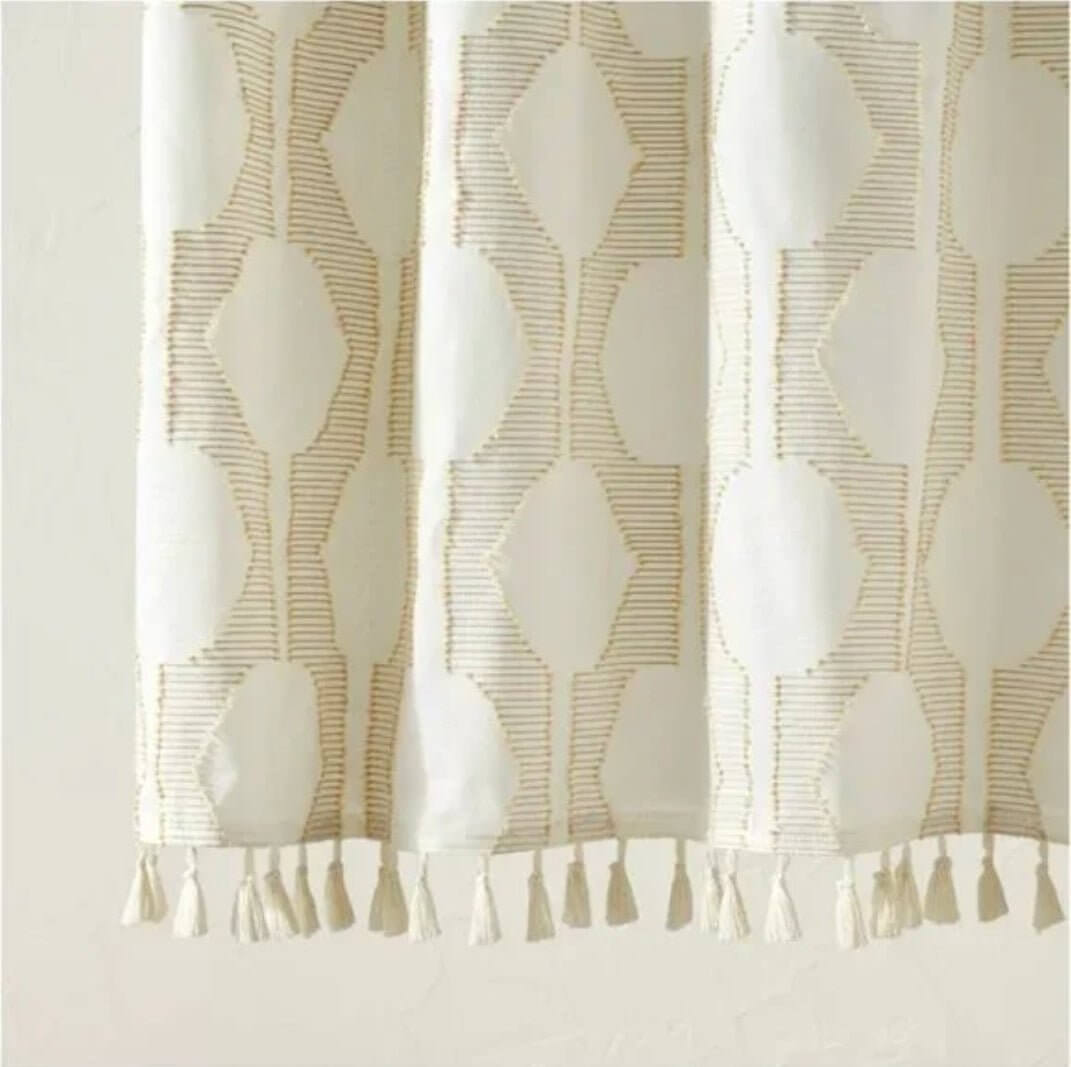 In The Name of Love Clipped Shower Curtain White Opalhouse designed by Jungalow - The Bargains BasementIn The Name of Love Clipped Shower Curtain White Opalhouse designed by Jungalow